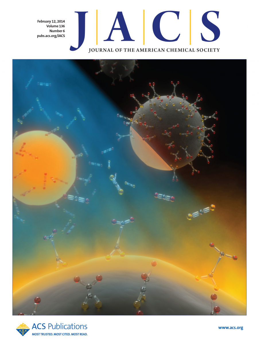 Artistic interpretation of DTO cleavage on QD surfaces